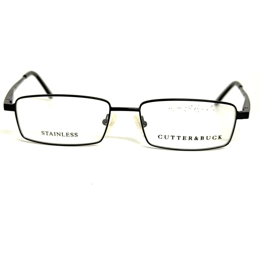 Cutter & Buck Muirfield Black Stainless‎ Steel Eyeglasses Frames 53-16-140 H6681
